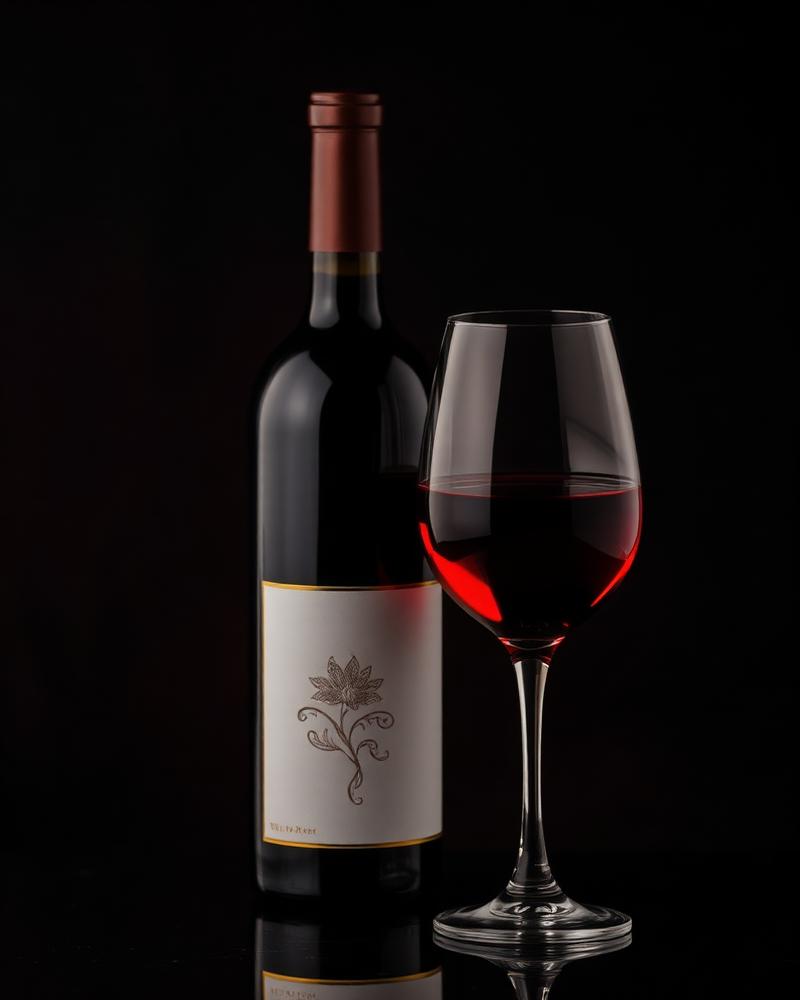 Premium red and white wine bottles